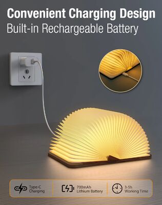 미니 LED 야간 조명 재충전 읽기 책 조명 접이성 책 LED 조명 USB 야간 조명